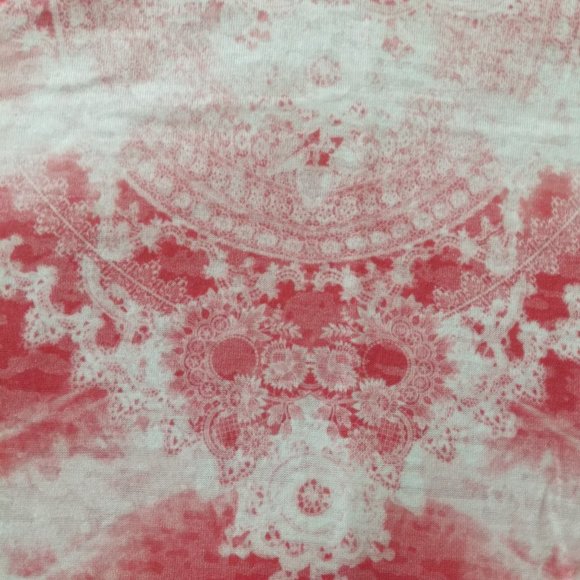 Style & Co 3/4 sleeve hooded printed boho top - Picture 2 of 5